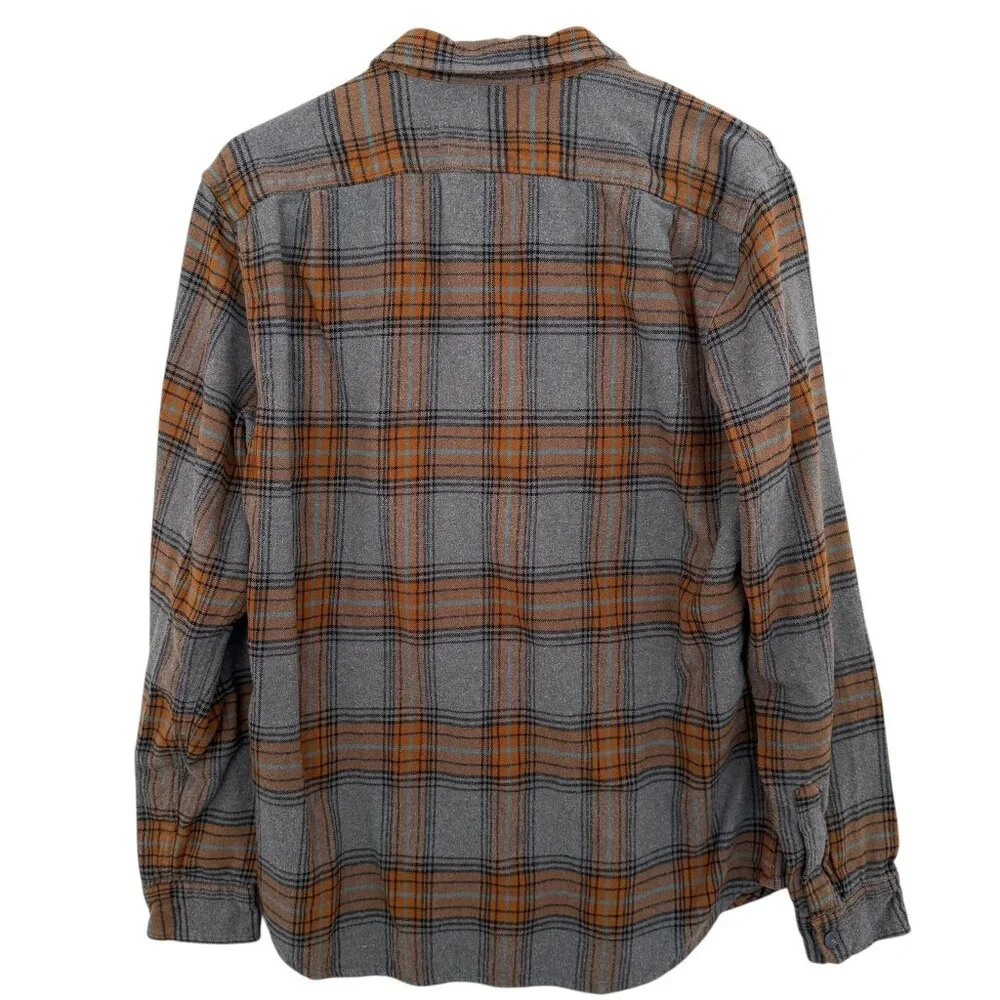 J Crew Mens‎ Long Sleeve Button Plaid Flannel Shirt Size M Slim Fit Outdoor Camp